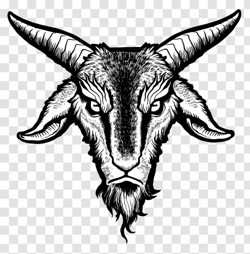 Drawing Goat Baphomet Demon - Goatman Transparent PNG