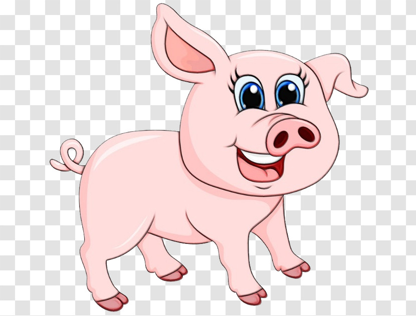 Pig Character Snout Cartoon Neck Transparent PNG