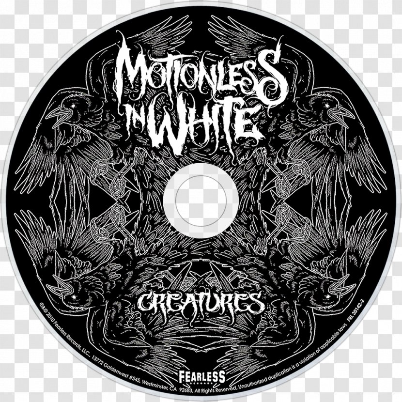 Motionless In White Graveyard Shift Long-sleeved T-shirt Black Compact Disc - Brand - Whorror Transparent PNG