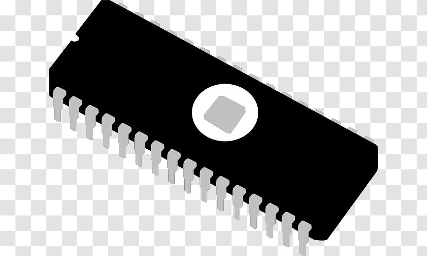 EEPROM Integrated Circuits & Chips Computer Memory Clip Art - Data Storage - Circuit Chip Transparent PNG