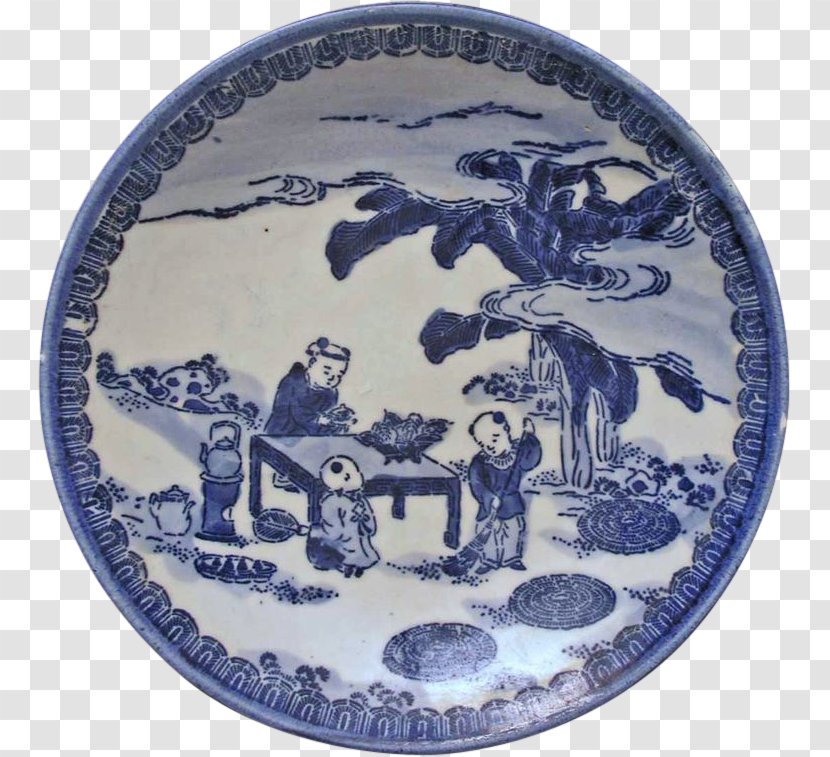 Plate Meiji Period Blue And White Pottery Japan Imari Ware Transparent PNG