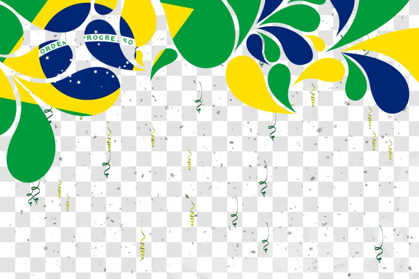 Brazil Party Student Carnival - Vector Yellow And Green Background Transparent PNG