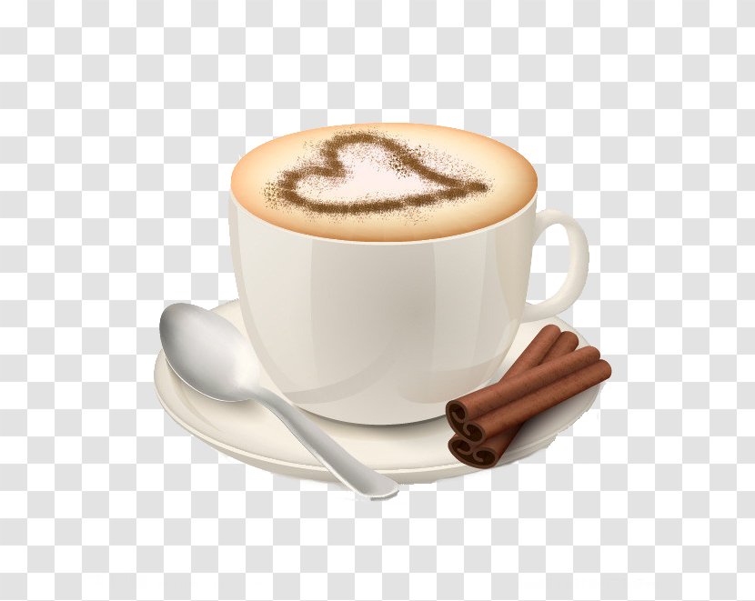 Cappuccino Coffee Espresso Cafe - Flavor - Love Hot Milk Tea Transparent PNG