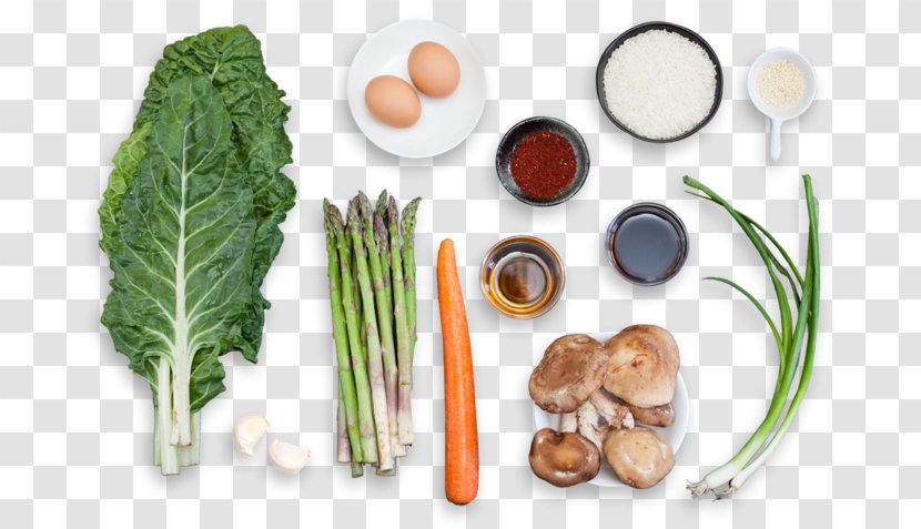 Leaf Vegetable Vegetarian Cuisine Bibimbap Korean Recipe - Edible Mushroom - Calories Transparent PNG