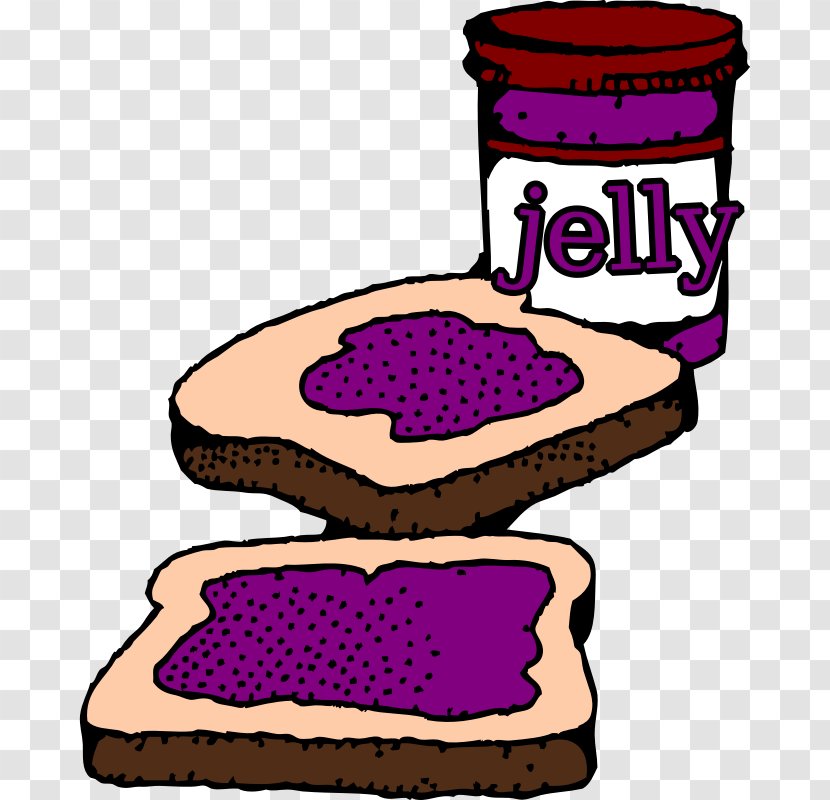 Peanut Butter And Jelly Sandwich Jam Gelatin Dessert Toast White Bread - Clipart Transparent PNG