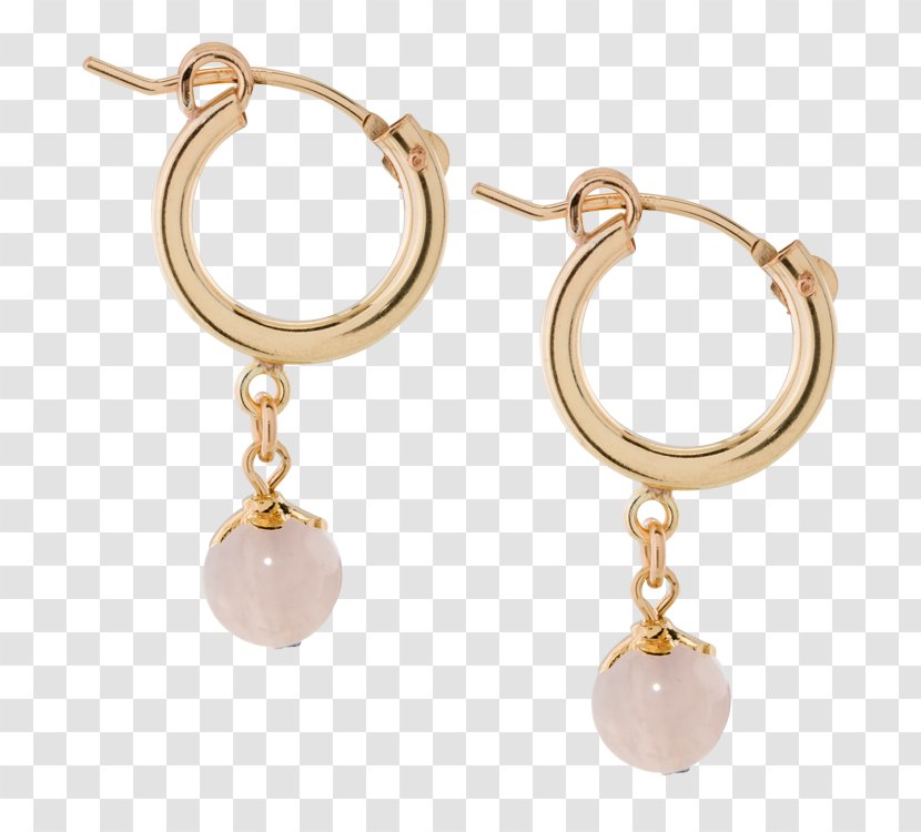 Earring Gemstone Rose Quartz Necklace Gold - Pink - Lotus Jade Rabbit Transparent PNG