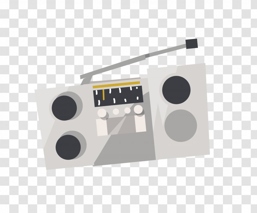 Adobe Illustrator - Cartoon - Vector Gray Radio Transparent PNG