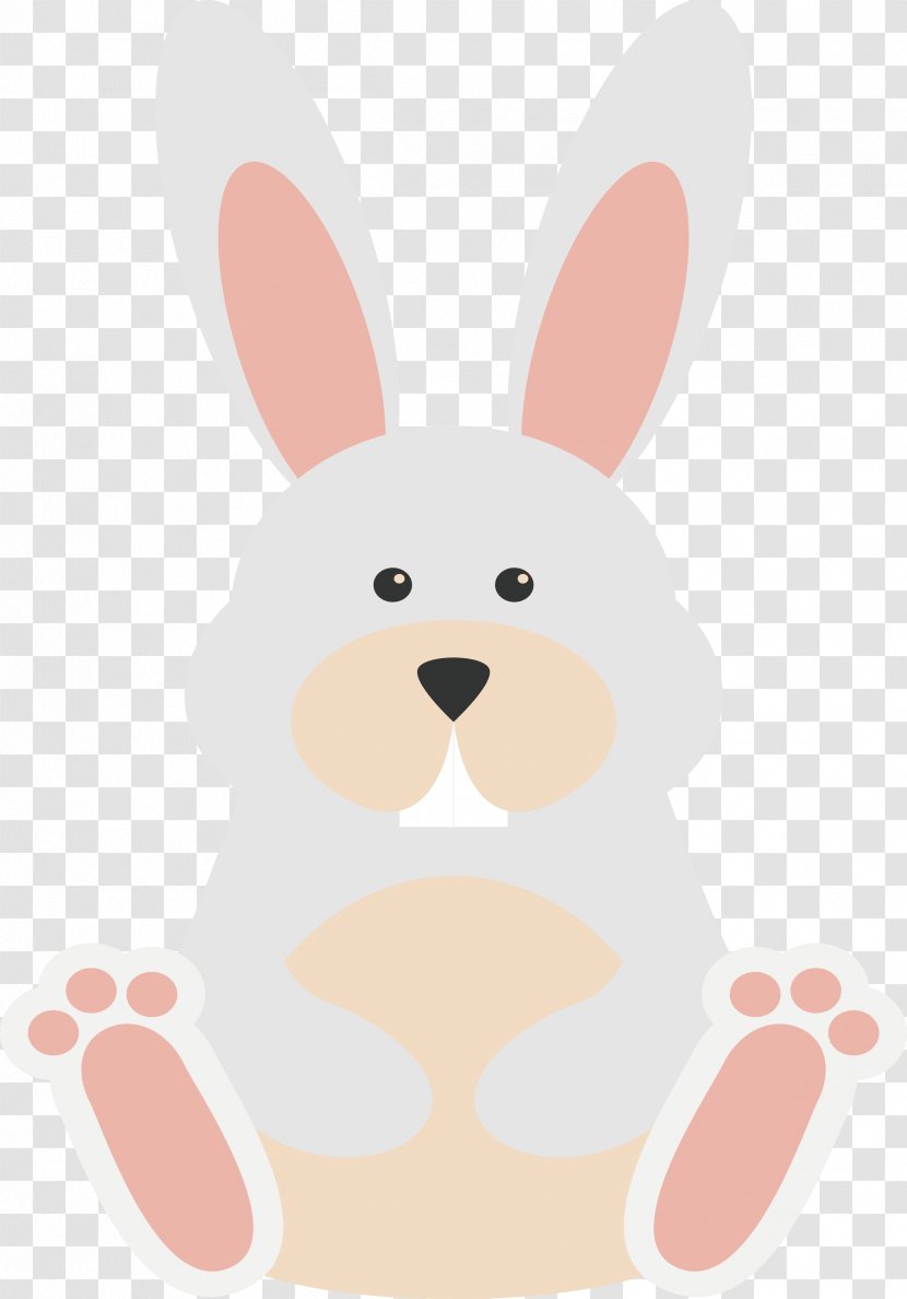 European Rabbit Paper Sticker Drawing - Cartoon Stickers Transparent PNG