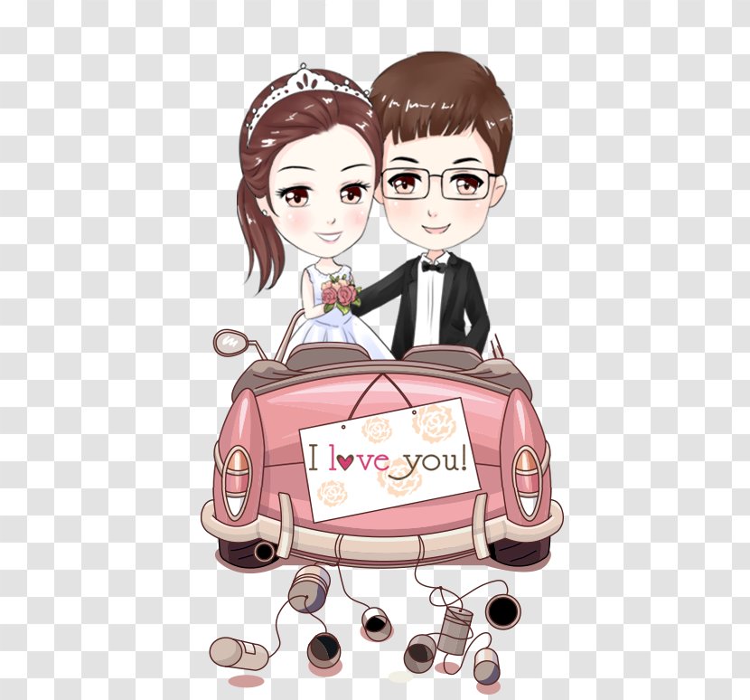 Marriage Wedding Bride Clip Art - Heart - Cartoon Couple Transparent PNG