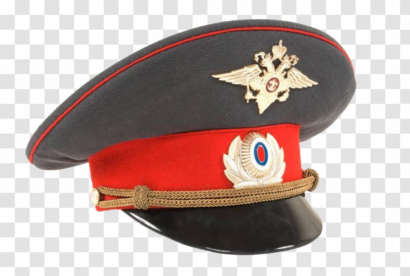 Russia Peaked Cap Police Officer Stock Photography - Army - Red Hat Transparent PNG