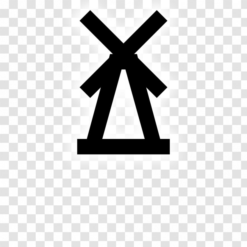 Logo Brand Symbol - Black And White - Windmill Transparent PNG