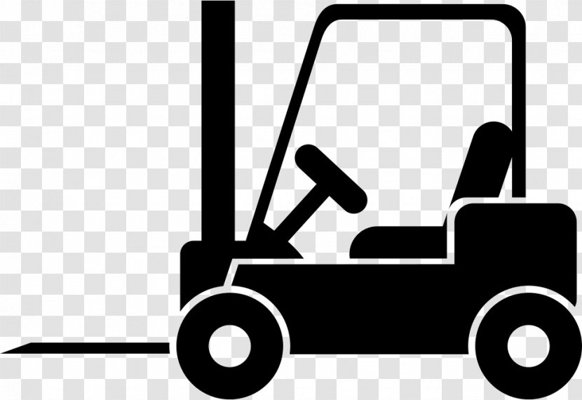 Clip Art Forklift Transport Excavator - Blackandwhite Transparent PNG