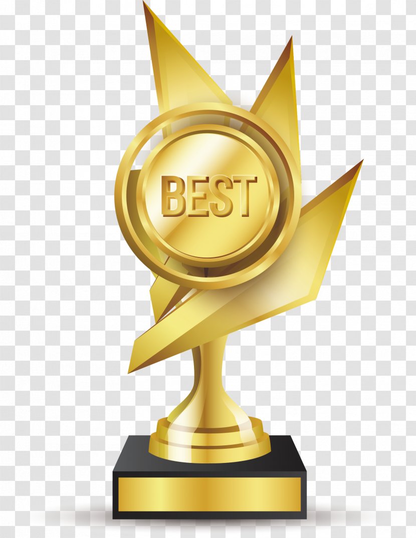 Gold Medal Trophy Award - Elements Transparent PNG