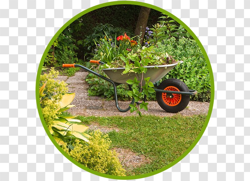 Garden Lawn Green Waste Wheelbarrow - Skip - Grass Transparent PNG