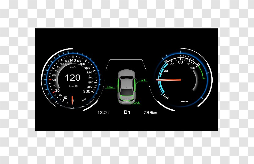 Car Motor Vehicle Speedometers Automotive Design - Odometer - Matrix Code Transparent PNG