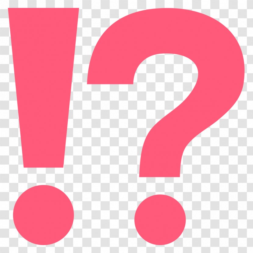 Question Mark Emoji Exclamation Interrobang Symbol - Magenta Transparent PNG