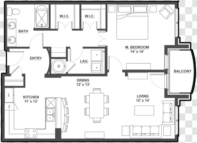 Kent Place Residences Georgia Southern University Floor Plan Apartment Schwarmstedt - Structure Transparent PNG
