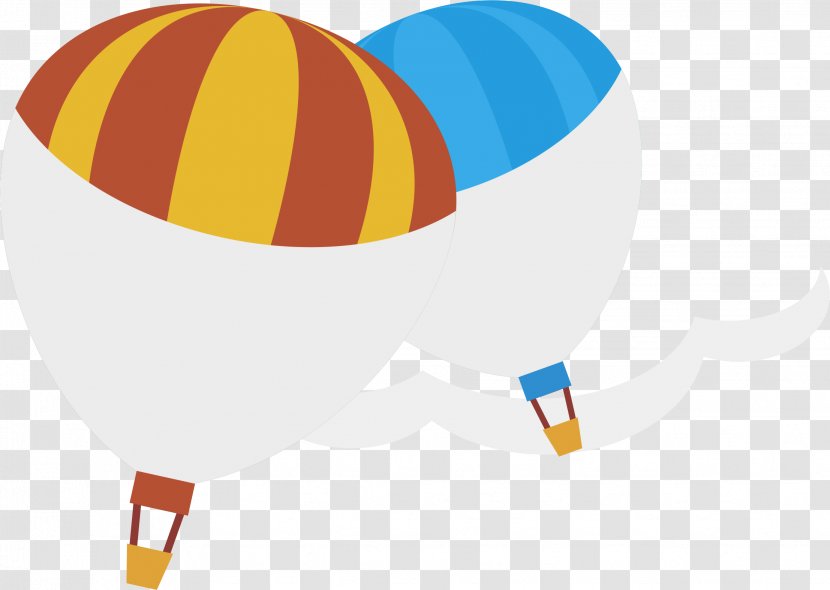 Yellow Clip Art - Orange - Hot Air Balloon Vector Element Transparent PNG