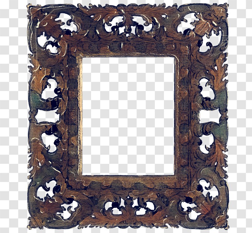 Brown Background Frame - Classicism - Interior Design Mirror Transparent PNG