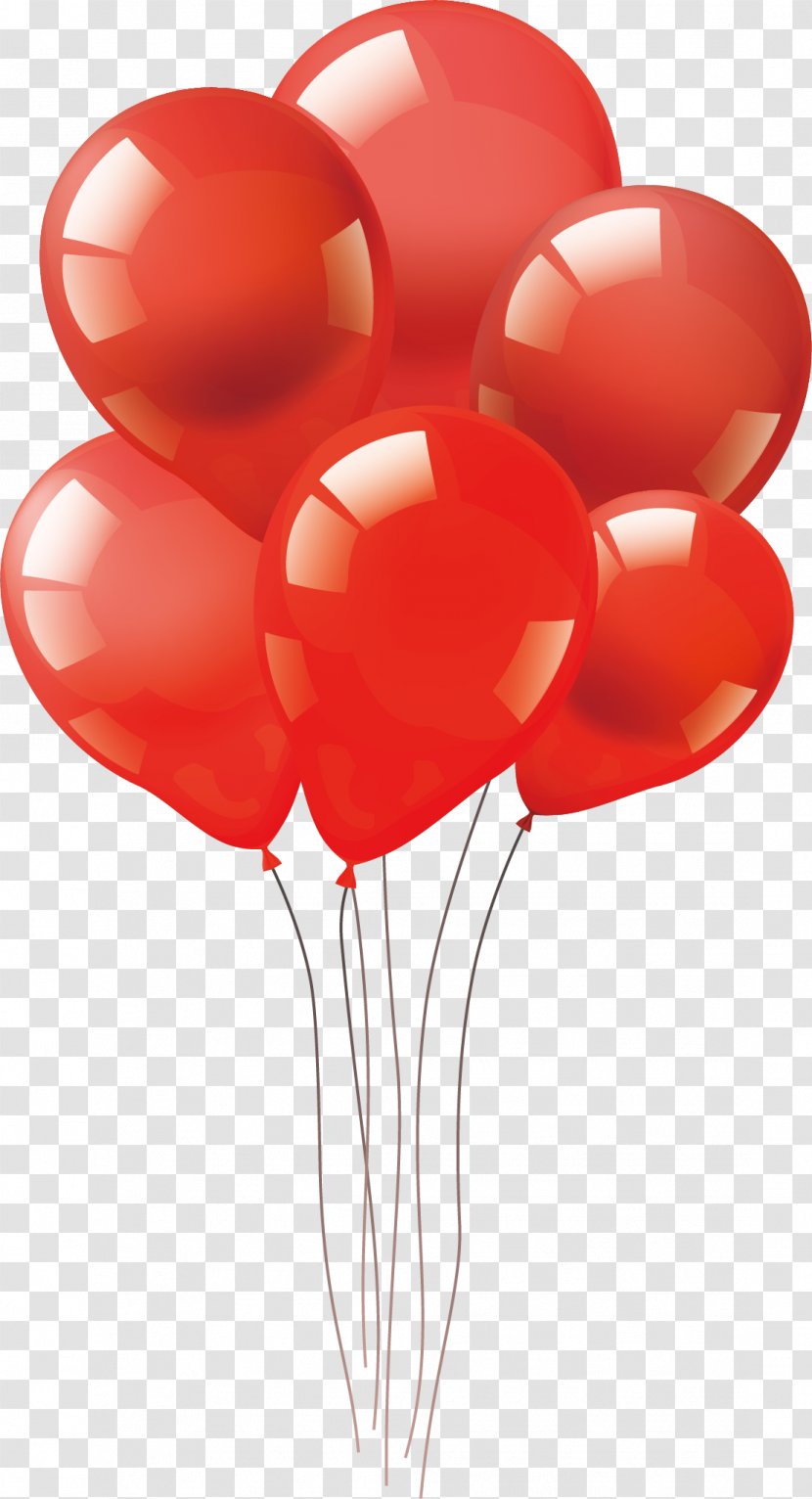 Balloon - Love - Vector Hand-painted Red Transparent PNG
