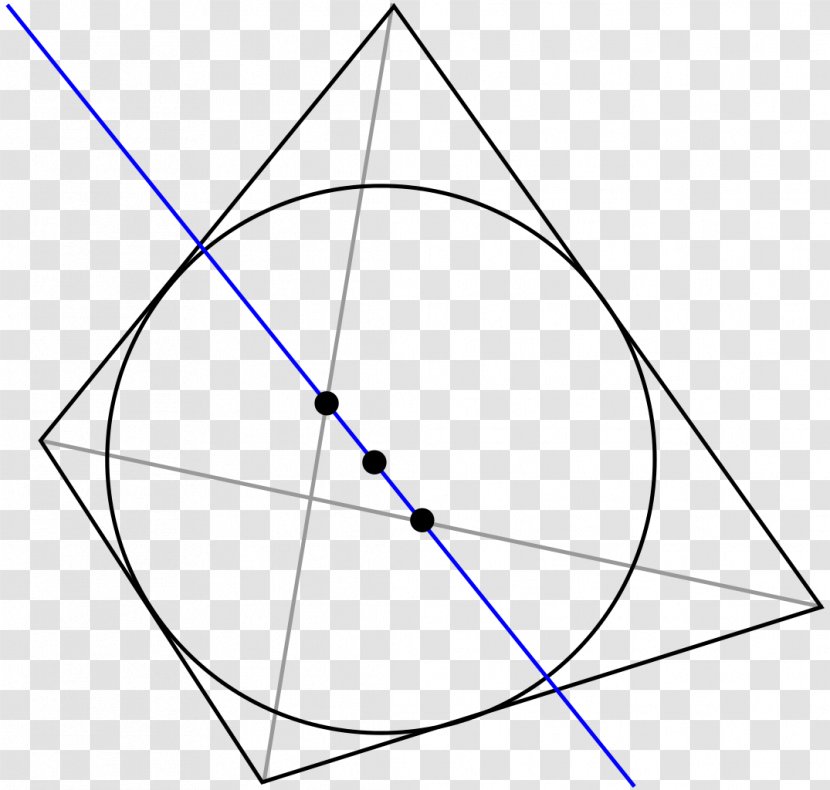 Newtonov Izrek Mathematics Line Triangle Theorem - Diagram Transparent PNG