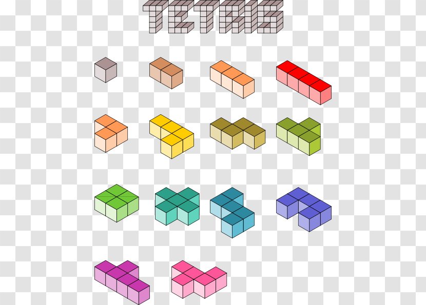 3D Tetris Minecraft Plants Vs. Zombies Snake - Color Building Blocks Transparent PNG