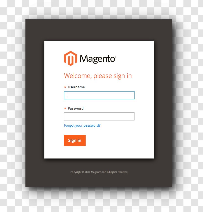 Magento Login Front And Back Ends Password Installation - Forget Transparent PNG