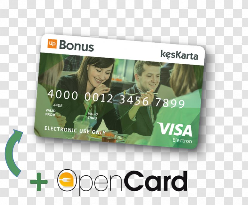 Poland Opencard Visa Meal Payment - Bonus Card Transparent PNG