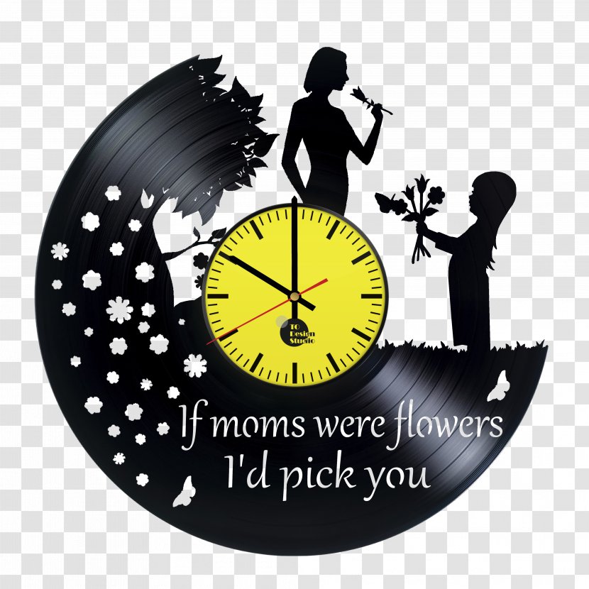 Clock Mother's Day Phonograph Record Gift - Acetate Disc Transparent PNG