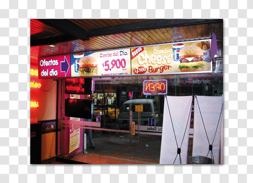 Fast Food Restaurant Display Device Advertising - Backlight Transparent PNG