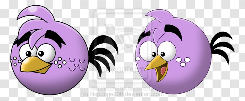 Beak Animated Cartoon Animal - Angry Bird Purple Transparent PNG