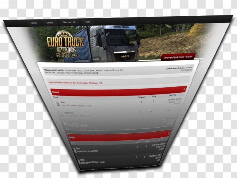 Euro Truck Simulator 2 Multimedia Brand Steam PC Game Transparent PNG