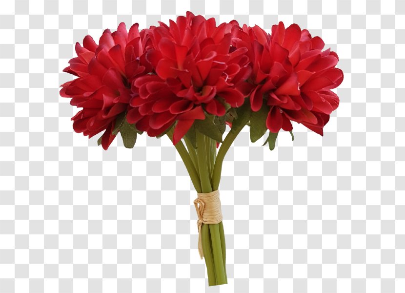 Flower Bouquet Cut Flowers Artificial Floristry - Floral Design - Red Chrysanthemum Transparent PNG