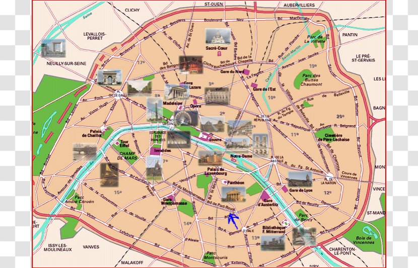 Arrondissement Of Paris City Map World Transparent PNG