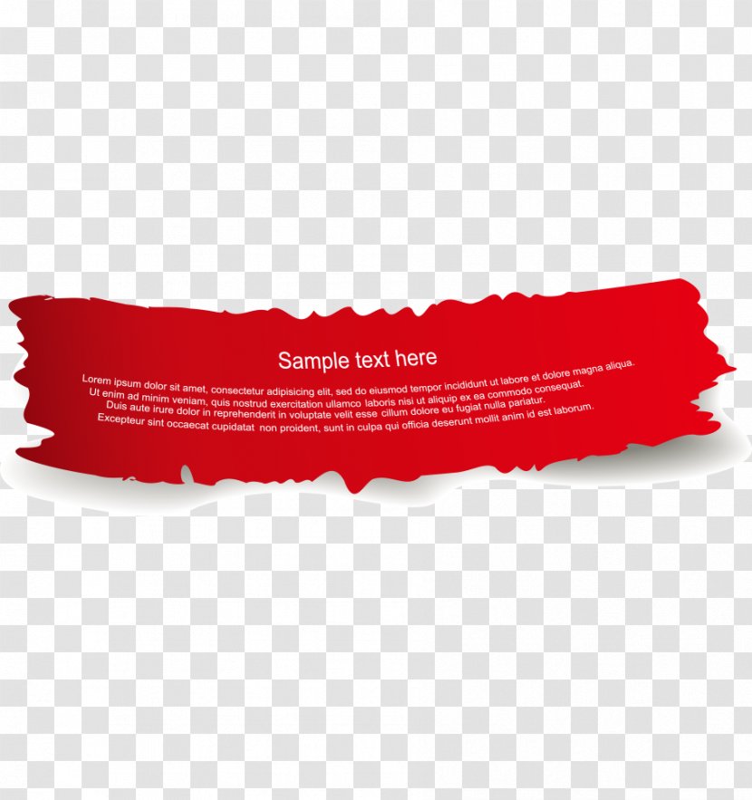 Paper Clip Art - Text - Vector Red Tear Transparent PNG