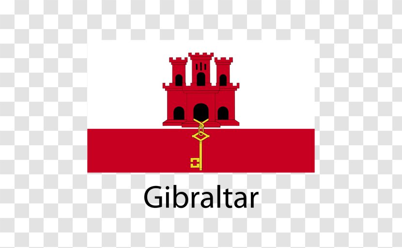 Flag Of Gibraltar British Overseas Territories National Institute - Vector Transparent PNG
