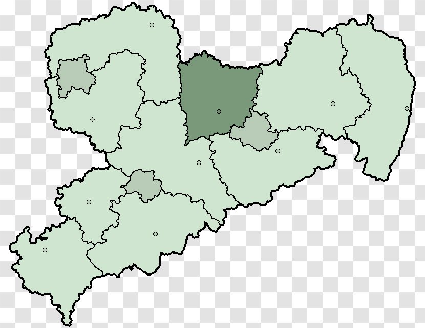 Nordsachsen Delitzsch Meissen Pirna Görlitz - Map - Districts Of Germany Transparent PNG