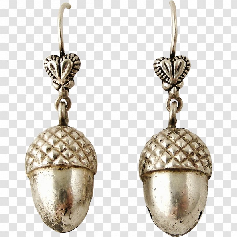 Earring Jewellery Clothing Accessories Locket Silver - Acorn Transparent PNG
