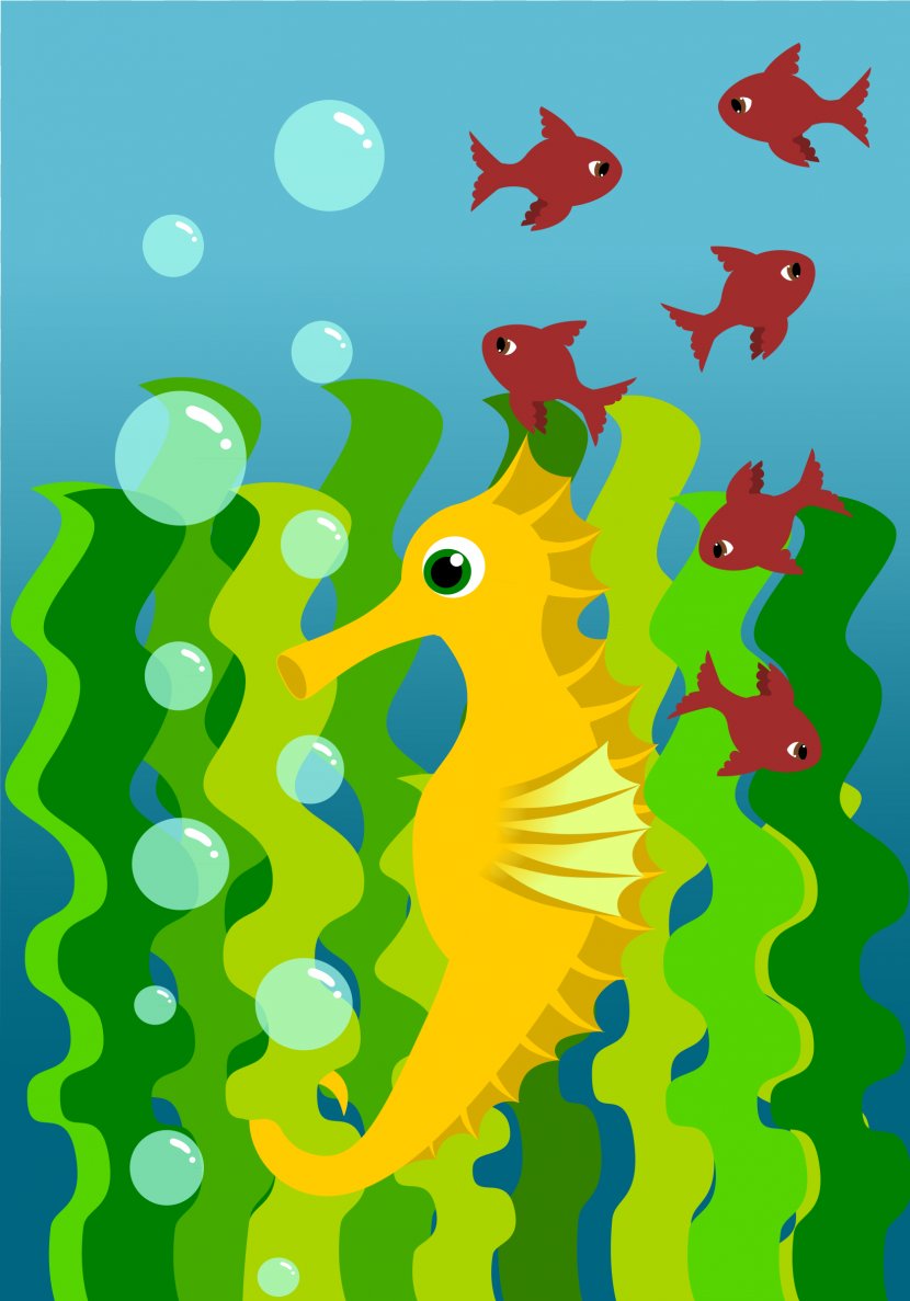Underwater Clip Art - Drawing - Seahorse Transparent PNG