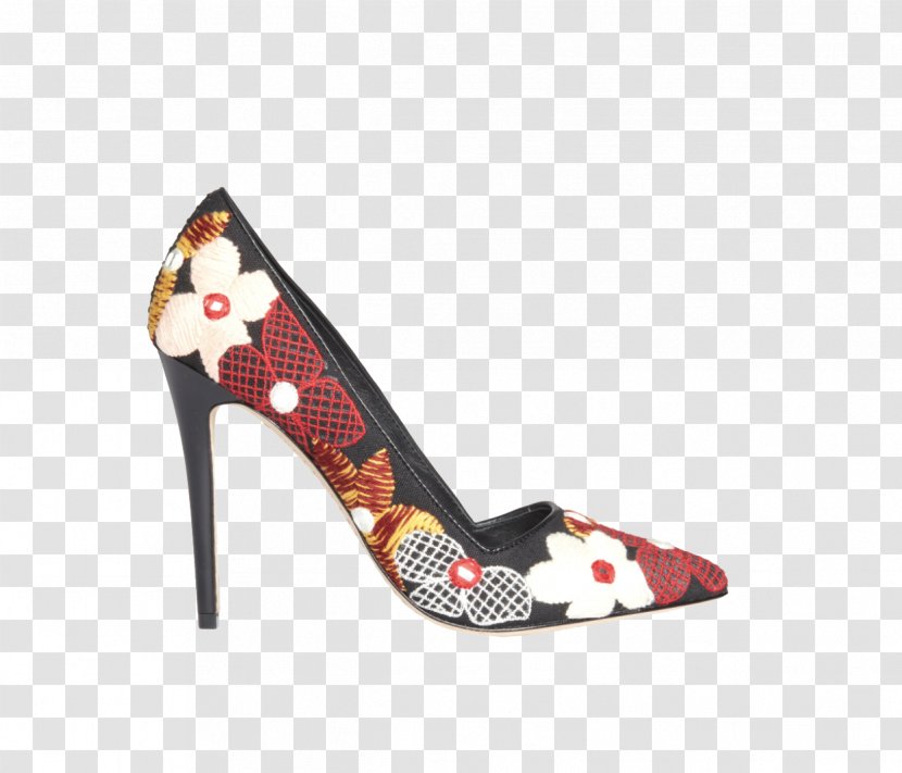 Embroidery High-heeled Shoe Slingback Alice + Olivia Dina Women's Shoes Multi - Frame - Blue Floral Heels Transparent PNG