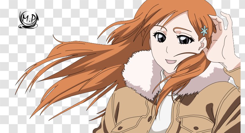 Long Hair Homo Sapiens Orihime Inoue Fiction Brown - Watercolor Transparent PNG