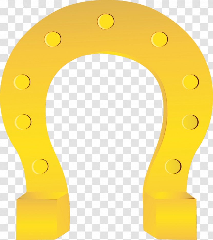 Yellow Horseshoe Horse Supplies Games Sports Equipment Transparent PNG