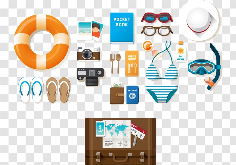 Travel Infographic Summer Vacation - Cartoon Transparent PNG