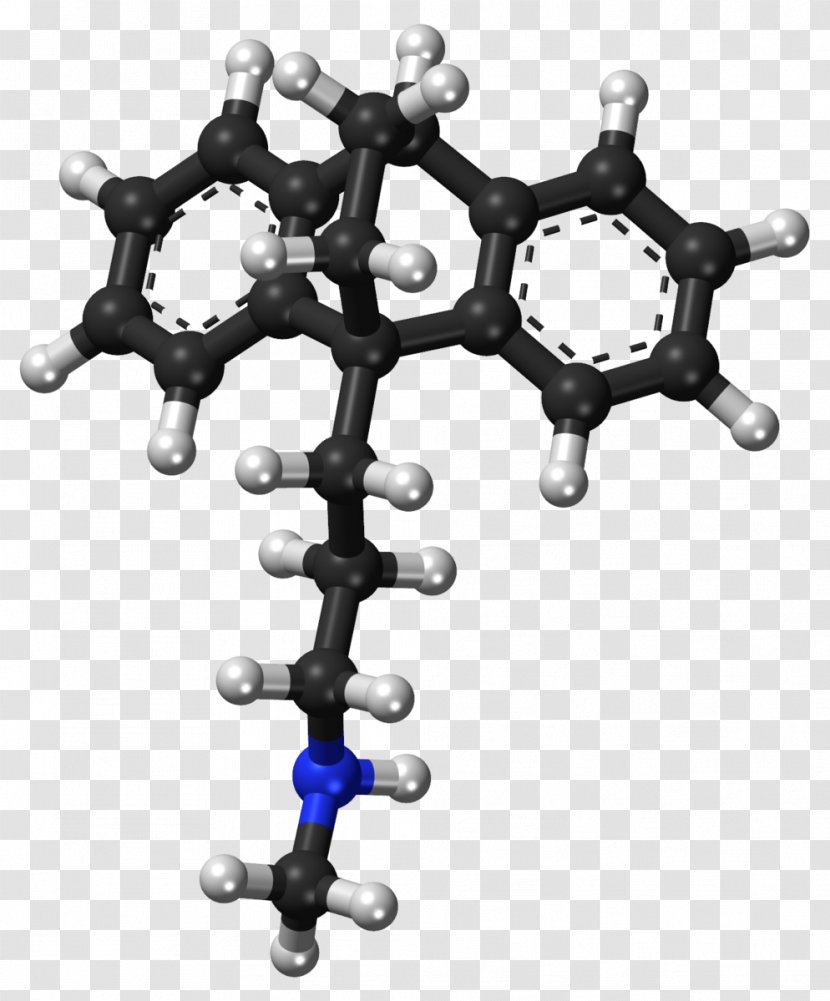 Ball-and-stick Model Maprotiline Molecule Acetate Space-filling - Ribbon Diagram - Chemical Nomenclature Transparent PNG