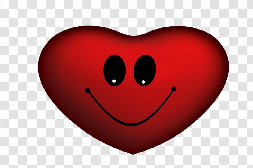 Love Red Heart Valentines Day - Silhouette - Cartoon Smiley Transparent PNG