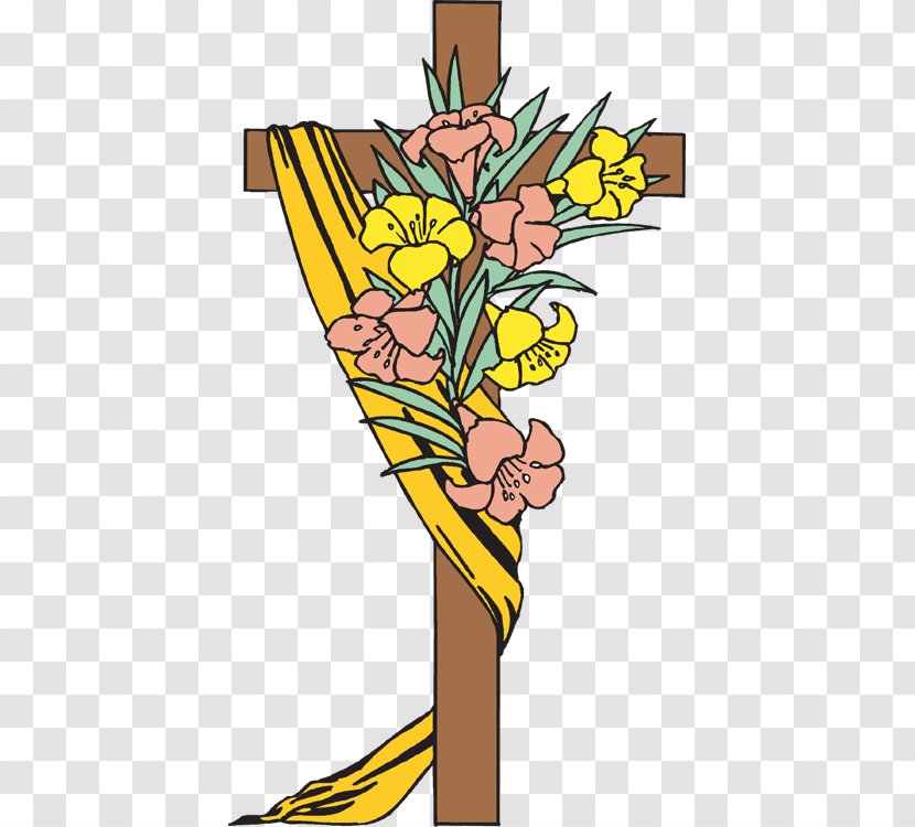 Easter Lily Cross Clip Art - Lilium - Religious Cliparts Transparent PNG