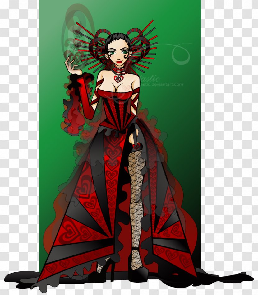 Queen Of Hearts Red Playing Card - Ace - Alice In Wonderland Dress Transparent PNG
