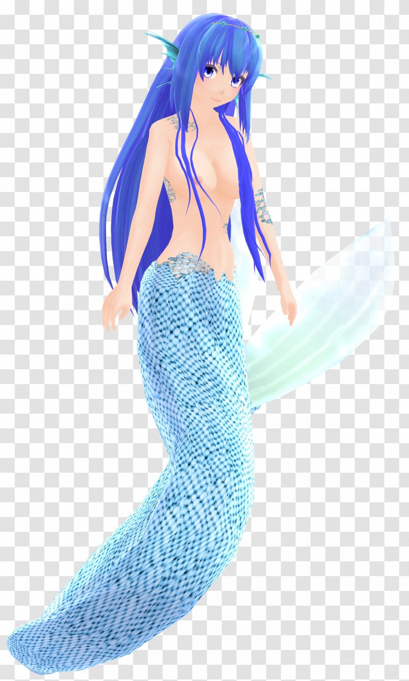 Mermaid MikuMikuDance Merman Hatsune Miku Vocaloid - Watercolor Transparent PNG