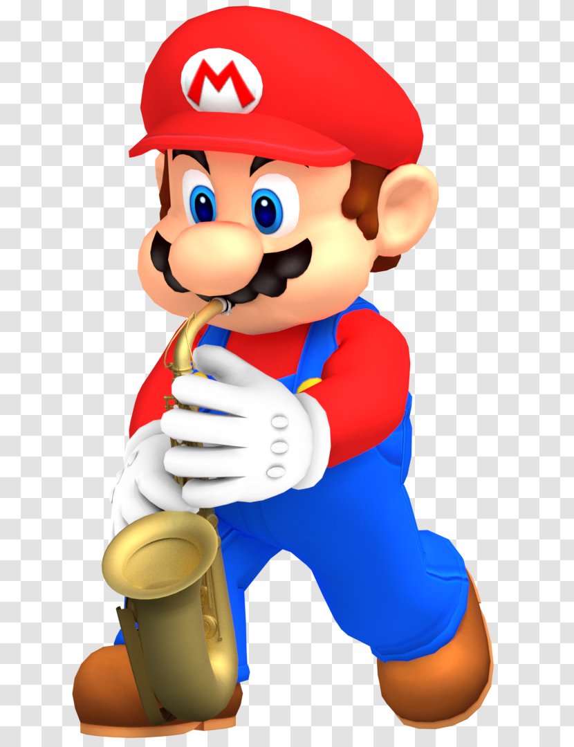 Super Mario 64 Luigi Nintendo Art - Flower - Saxophone Transparent PNG