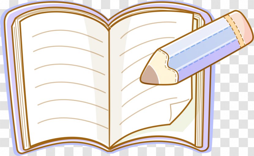 Paper Pencil Cartoon - Heart - Book Transparent PNG